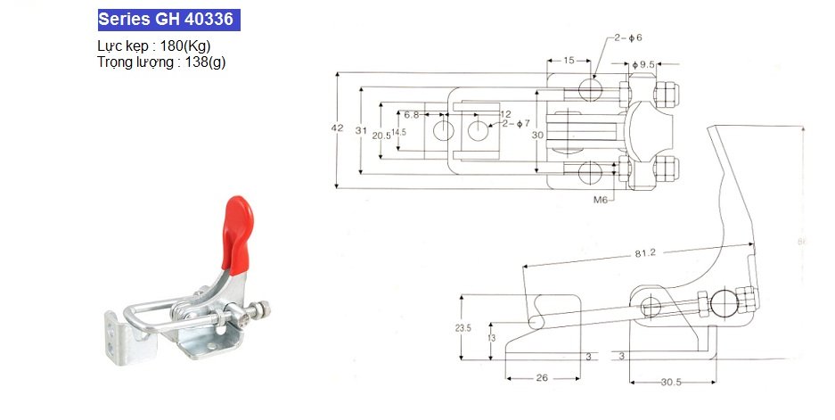 Thông số kỹ thuật Cam Kẹp Chốt GH 40336