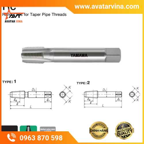 Mũi Taro Ren Ống RC - Yamawa