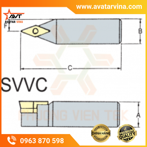 CÁN DAO TIỆN NGOÀI SVVC GHÉP MẢNH VERTEX