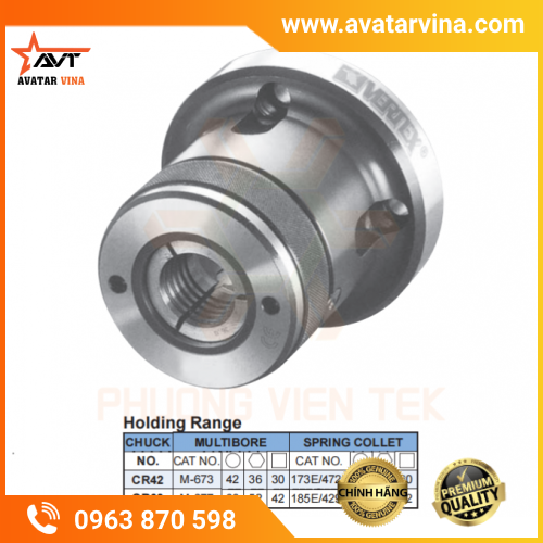 MÂM CẶP SỬ DỤNG COLLET KẸP CR VERTEX