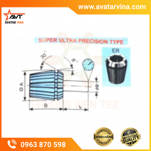 COLLET ER LOẠI SIÊU CHÍNH XÁC VERTEX
