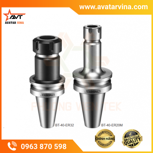 BẦU KẸP DAO PHAY COLLET ER CHUÔI BT30, BT40, BT50