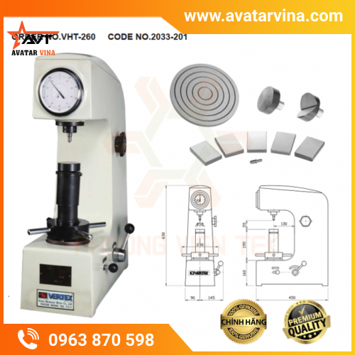 MÁY ĐO ĐỘ CỨNG VERTEX VHT-260