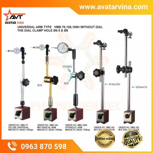 ĐẾ TỪ GÁ ĐỒNG HỒ SO VMB VERTEX
