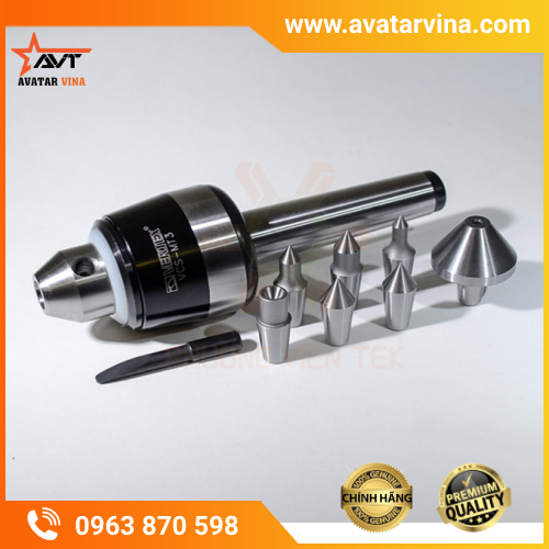 ĐẦU CHỐNG TÂM MÁY TIỆN TỐC ĐỘ CAO VCS (CÓ MŨI TÂM THAY ĐỔI) VERTEX