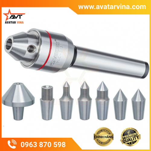 ĐẦU CHỐNG TÂM XOAY MÁY TIỆN VLC (CÓ MŨI TÂM THAY ĐỔI) VERTEX